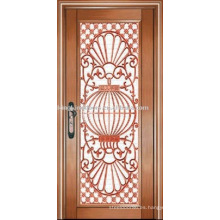 de lujo puerta de cobre villa puerta exterior de la puerta sola puerta KK-722